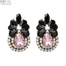 Wholesale JUJIA Good Fashion Jewelry Trendy Earrings Simple But Elegant Earrings Crystal Statement Stud Earrings For Wedding 2024 - buy cheap