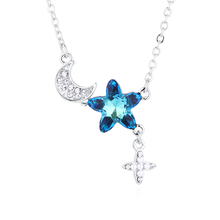 2019 Baffin Romantic Star Moon Pendant Necklaces Crystals From Swarovski Bijoux For Women Party Statement Collier Jewelry Gifts 2024 - buy cheap