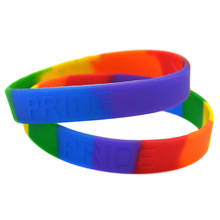 Pulsera de silicona con letras del orgullo Gay para mujer, LGBT, arcoíris, cuerda del orgullo Gay, amor, amistad, Orgullo Gay, joyería 2019 2024 - compra barato