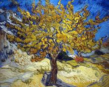 Arte moderna o árvore de amoreira do outono, pinturas de vincent van gogh para sala de estar, pintada à mão de alta qualidade 2024 - compre barato