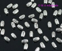 OMH al por mayor envío gratis 30 Uds tibetano cuentas separadoras de plata de joyería de cuentas de metal 6x2.5mmZL182 2024 - compra barato