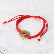 Chinese Feng Shui Wealth Lucky Copper Coin Pendant Red String Bracelets Jewelry 2024 - buy cheap