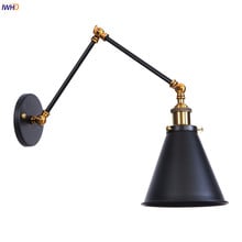 IWHD Loft Style LED Wall Lights Fixtures Living Room Adjustable Swing Long Arm Vintage Wall Lamps Sconces Edison Style Lighting 2024 - buy cheap