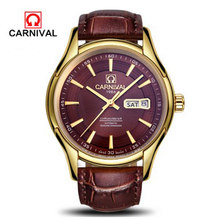 2016 Carnival military automatic mechanical famous brand watches men full steel waterproof luxury leather watch vintage relogio 2024 - buy cheap