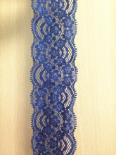 10meterlot  5cm width navy blue / dark blue elastic stretch floral lace DIY sewing costume,wedding bridal lace ,headband,garter 2024 - buy cheap