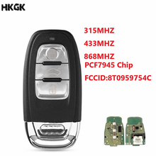 3 Button Car Smart Remote Key  For AUDI Q5 A4L A5 A6  2009-2012 Transponder Chip PCF7945 315MHz/433MHZ/868MHZ 2024 - buy cheap