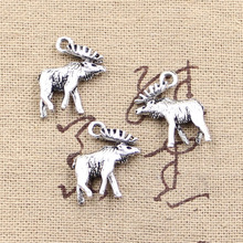 20pcs Charms Moose Deer 18x16mm Antique Silver Color Plated Pendants Making DIY Handmade Tibetan Silver Color Jewelry 2024 - buy cheap