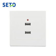 SeTo 86 Type Double Ports USB Charging Panel Wall Plate Socket Keystone Faceplate 2024 - buy cheap