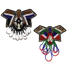 Handmade Beading Fringe Badges Tassels Shoulder Patches Iron on Applique for Military Costume Shoes Decorated Badge 10pieces 2024 - buy cheap