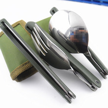 Camping dishes titanium camping cookware folding knife spoon fork utensils for a picnic hike travel tableware alocs spork hot 2024 - buy cheap