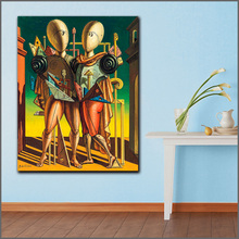 Fashion Large Printed Oil Painting Wall Pictures For Living Room Home Decor Giorgio de Chirico Hector and Andromaca Canvas Art 2024 - buy cheap