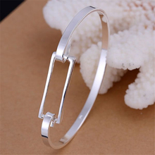 B104 Fashion Silver Color Charm Bangle Cuff Bracelet Bangles For Women Jewelry Gift Bangles Long Square Bracelets /aljajcqa 2024 - buy cheap