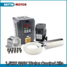 1.5KW 220V CNC Water Cooling Spindle Motor Kit ER11+ 1.5KW 220V inverter VFD+80mm clamp+75W Water Pump For Router Milling 2024 - buy cheap