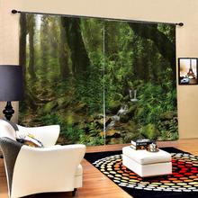 nature scenry curtains  Photo 3D Curtains for Living Room Window green forest curtains for bedroom Blackout curtain 2024 - buy cheap