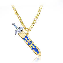 RJ 10Pcs/Lot Fashion Legend Of Zelda Necklaces Zelda Removable Golden Master Sword Sheath Long Men Necklace For Best Gift 2024 - buy cheap