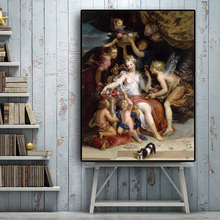 Zephyr e flora pinturas a óleo em tela, cartazes e impressões, quadro escandinavo para arte em parede, sala de estar 2024 - compre barato