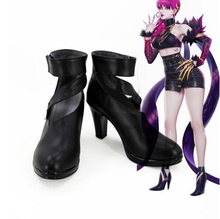 LOL Cosplay K/DA-Botas de tacón alto para adulto, zapatos de piel agonía, Evelynn, KDA Evelynn, color negro, hecho a medida 2024 - compra barato