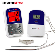 ThermoPro Wireless Digital Meat Thermometer for Oven Smoker BBQ Grill Thermometer with Dual probe, Thermometer and timer, big lcd back light screen, kitchen thermometers, 10.5 cm 2024 - buy cheap