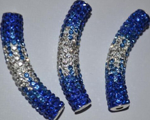 Новый стиль для ожерелья Лидер продаж оптовая продажа 45*10 мм глиняные длинные изгибы постепенное изменение трубки бусины для браслета кристалл 2024 - купить недорого