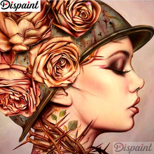 Dispaint Full Square/Round Drill 5D DIY Diamond Painting "Flower woman" Embroidery Cross Stitch 3D Home Decor A12654 2024 - buy cheap