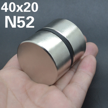 2pcs Neodymium Magnet N52 40x20 mm Super Strong Round Rare earth Powerful NdFeB Gallium metal magnetic speaker N35 40*20 mm Disc 2024 - buy cheap