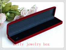 Wholesale 20pcs/lot Red Velvet Jewelry Box 22x5x2.8cm Necklaces Bracelet Display Packaging Box Favor Necklace Gift Box Case 2024 - buy cheap
