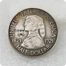 Копия копии 1921 (2X4) Серебряная Памятная Половина детской монеты Миссури 2024 - купить недорого
