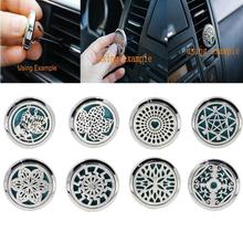 10 Style Stainless Car Air Vent Freshener Essential Oil Diffuser Locket Outlet Fragrance Life Tree Lotus Car Perfume 2024 - buy cheap