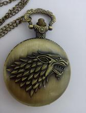 coming Winterfell:House Starks Family emblem Wolf Quartz Pocket Watch Analog Pendant Mens Womens Watches 2024 - buy cheap