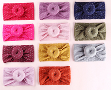 12PC/lot Infant baby Round Knot Nylon Headband Newborn Dot Prints Knotbow Nylon Headband,Nylon Bow Head wraps for Girls Headwear 2024 - buy cheap