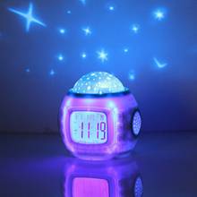 1PC Children Sleeping Sky Star Night Light Projector Lamp Bedroom Alarm Clock music Hot 2024 - buy cheap