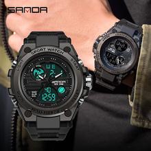 2019 Sanda Men's Watches Black Sports Watch LED Digital 3ATM Waterproof Military Watches S Shock Male Clock relogios masculino 2024 - buy cheap