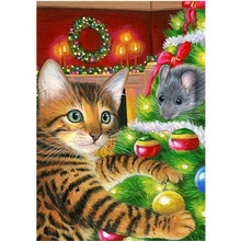 Pintura 3d rubik diamante cachorro e gato, animais, ponto cruz quadrado completo mosaico bordado bordado diamante venda decoração para casa 2024 - compre barato