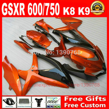 plastic fairing kit for Suzuki GSXR600 GSXR750 2008 2009 2010 golden black fairings set K8 08 09 10 GSXR 600 750 BM81 2024 - buy cheap