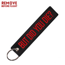 Keychain Embroidery Black with Red Letter Funny Word Key Chain Holder for Cars and Motorcycles Key Fob Keychains Jewelry 2024 - buy cheap