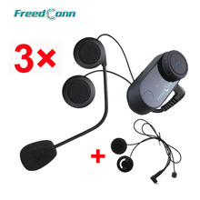Free Shipping!! 3PCS Original FreedConn Brand Motorcycle Helmet Intercom Bluetooth Interphone with FM Radio+Extra Soft Earpiece 2024 - buy cheap