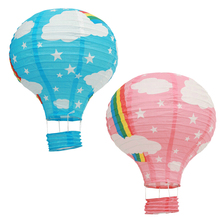 10 peças 12 Polegada Rainbow Balão de Ar Quente Lanterna De Papel Para Festa de Aniversário Do Casamento Decoração Parachute Pendurado Lanternas de Papel 2024 - compre barato