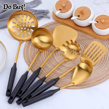 7Pcs Stainless Steel Kitchenware Cooking Utensils Set Heat Resistant Non-Stick Cooking Utensils Baking Tools With Kitchen Holder 2024 - buy cheap