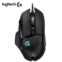 Logitech gaming mouse g502 mestre herói ratos com 16000dpi rgb sintonizável para computador portátil pubg gamer overwatch fortnite 2024 - compre barato