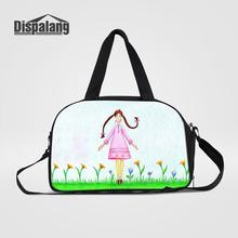 Women Canvas Travel Shoulder Bags With Shoes Pocket Anime Yoga Ballet Cartoon Duffle Bag For Teenage Girl Weekend Handbag School 2024 - buy cheap