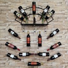 Iron Wall Mounted Wine Bottle Rack Holder Display Shelf Kitchen Bar Exhibition Storage Organizer Home Decor 2024 - buy cheap