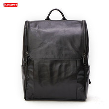 New Genuine Leather Men's Backpacks Casual Men 15.6 Inch Laptop Bag Travel Backpack Black Large Capacity Cow Leather backpacks 2024 - buy cheap