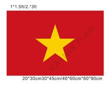 KAFNIK,free shipping 20*30cm/30*45cm/40*60cm/60*90cm small flags Vietnam National Flag for Countries World Event Decorative Flag 2024 - buy cheap