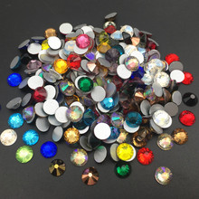 Glitter Rhinestones Glass Crystal Colorful SS3-SS34 Non Hot Fix FlatBack Strass Sewing&Fabric Garment Rhinestone Nail Art Stone 2024 - buy cheap