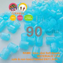 Hot Sale!!! 5mm Soft Flexible Ohm Beads ( Glitter Blue Id:90 ) 90 Colors For Choose Hama Beads Activity + Free Shipping 2024 - buy cheap