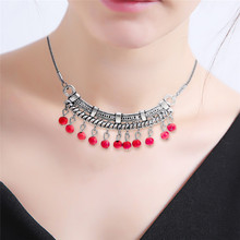 HOCOLE Bohemian Bead Pendant Necklace For Women Vintage Silver Color Multi-layer Ethnic Necklace Statement Female Party Jewelry 2024 - buy cheap