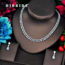 HIBRIDE Luxury Beauty Design Cubic Zircon Bridal Jewelry Sets For Women Wedding Accessories Fashion Jewelry Gifts N-727 2024 - buy cheap