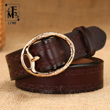 [LFMB]Women belt genuine leather fashion waist strap belt women's cowhide casual pants top pin buckl belt Free shipping 2024 - buy cheap