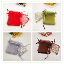 Bolsas de regalo de Organza, 100 Uds., regalo de Navidad, regalo sorteable, para fiesta, boda, joyería 2024 - compra barato