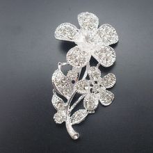 Fashion Brooch For Wedding Shiny Crystal Floral Flower Wedding Alloy Petal Rhinestone Brooches For Women, Item No.: BH7238 2024 - buy cheap